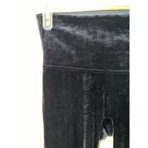 Spanx Leggings Womens Large Velvet Black High Rise Tummy Control Shaping